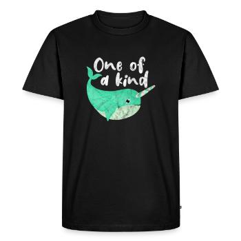 Narwhal - Men's Premium Organic T-Shirt - black - Front - Nico (187cm)