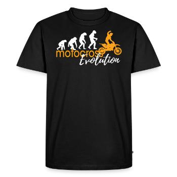 MOTOCROSS EVOLUTION - Men's Premium Organic T-Shirt - black - Front - Nico (187cm)