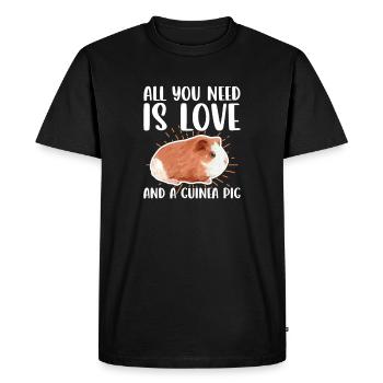 Guinea Pig Pet Guinea Pig Gift - Men's Premium Organic T-Shirt - black - Front - Nico (187cm)