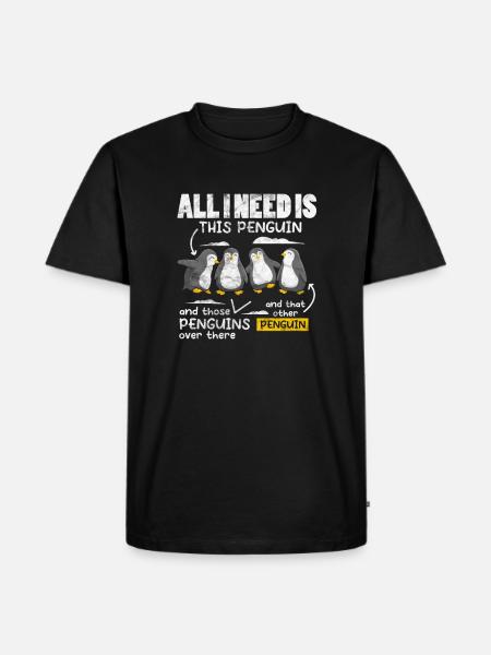 Pingouin - T-shirt Premium bio Homme - noir