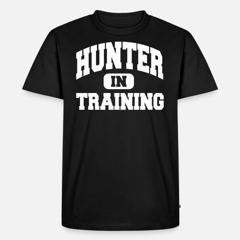 Hunter In Training - Männer Premium Bio T-Shirt - Schwarz