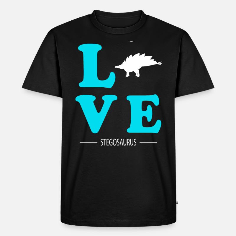 Stegosaurus - Männer Premium Bio T-Shirt - Schwarz