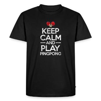Ping-Pong Table Tennis - Men's Premium Organic T-Shirt - black - Front - Nico (187cm)
