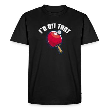 Ping-Pong Table Tennis - Men's Premium Organic T-Shirt - black - Front - Nico (187cm)