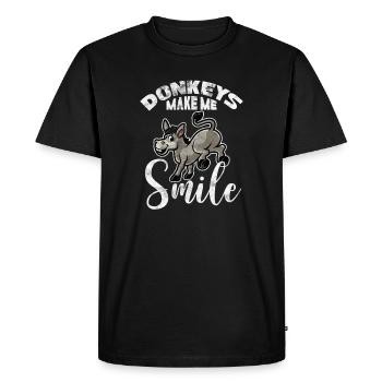 Donkey - Men's Premium Organic T-Shirt - black - Front - Nico (187cm)