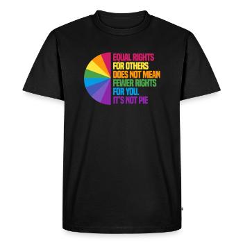 Droits de l’homme - T-shirt Premium bio Homme - noir - Devant - Nico (187cm)