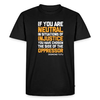 Droits de l’homme - T-shirt Premium bio Homme - noir - Devant - Nico (187cm)