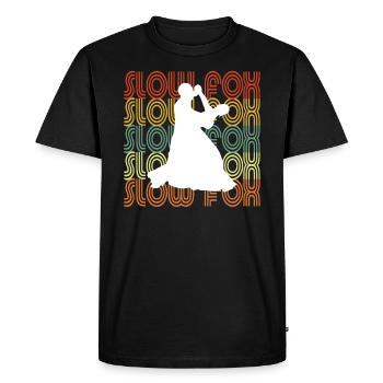 SLOW FOX - Men's Premium Organic T-Shirt - black - Front - Nico (187cm)