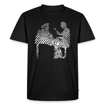 Empreinte digitale du pianiste - T-shirt Premium bio Homme - noir - Devant - Nico (187cm)