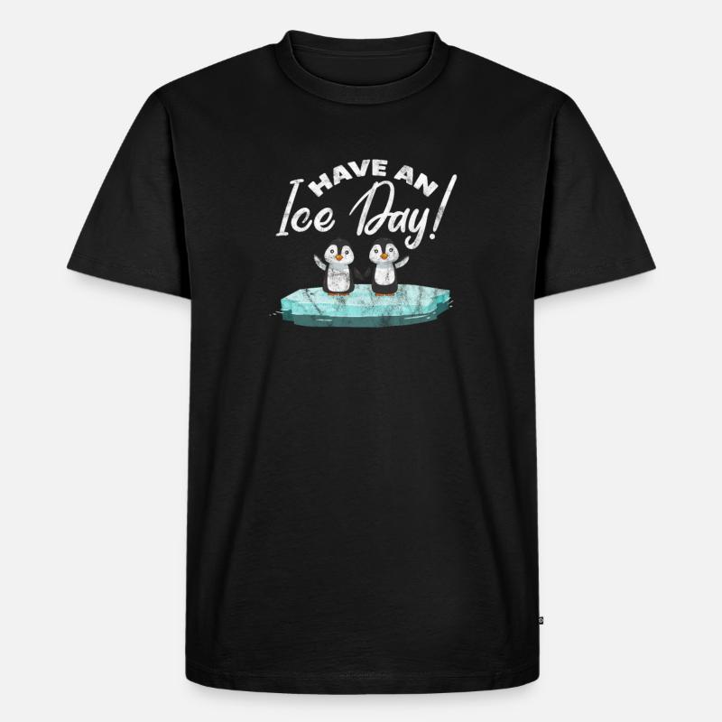 Pinguin - Männer Premium Bio T-Shirt - Schwarz