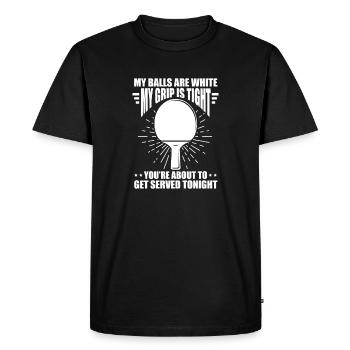 Ping-Pong Tennis de table Ping Pong Ping Pong Cadeau - T-shirt Premium bio Homme - noir - Devant - Nico (187cm)