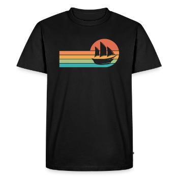 Capitaine - T-shirt Premium bio Homme - noir - Devant - Nico (187cm)