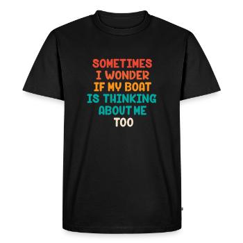 Captain - Men's Premium Organic T-Shirt - black - Front - Nico (187cm)