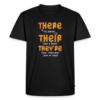 Grammar Teacher - Men's Premium Organic T-Shirt - black - Front - Nico (187cm)