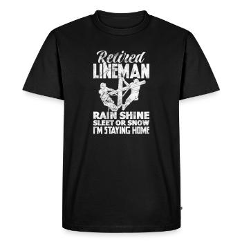 Monteur - T-shirt Premium bio Homme - noir - Devant - Nico (187cm)