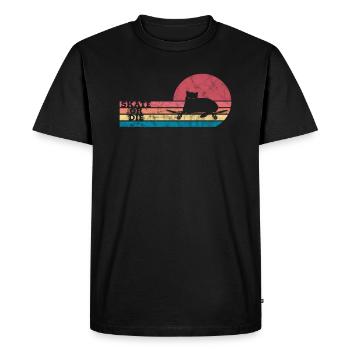Skateboard Cat Skater Skate Skate Cadeau - T-shirt Premium bio Homme - noir - Devant - Nico (187cm)
