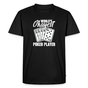 Poker PokerFace Poker All In Casino Cadeau - T-shirt Premium bio Homme - noir - Devant - Nico (187cm)
