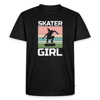 Skate Skater Fille - T-shirt Premium bio Homme - noir - Devant - Nico (187cm)