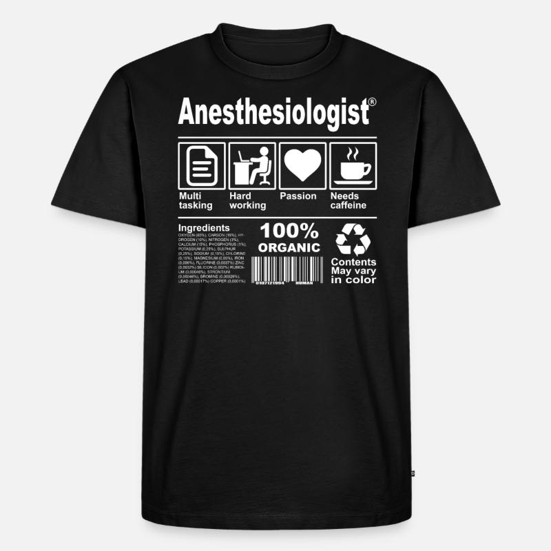 Anesthesiologist - Männer Premium Bio T-Shirt - Schwarz