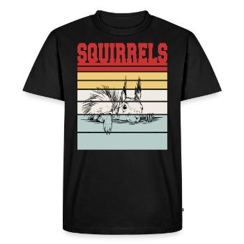 SQUIRRELS - Men's Premium Organic T-Shirt - black - Front - Nico (187cm)