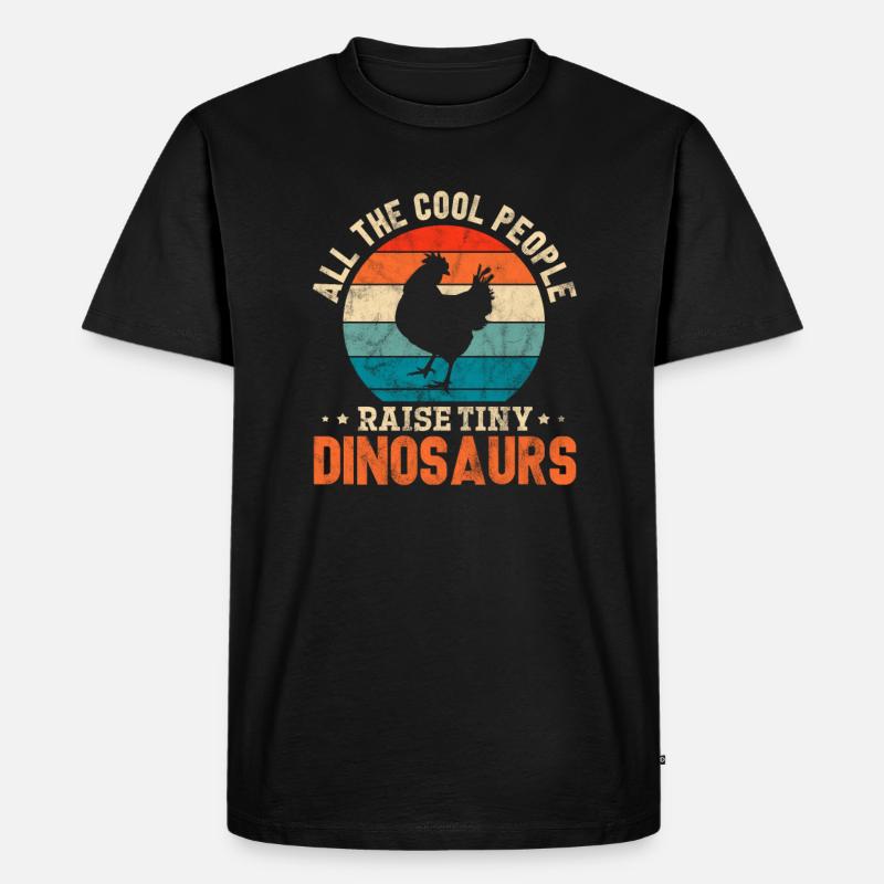 Huhn - Männer Premium Bio T-Shirt - Schwarz