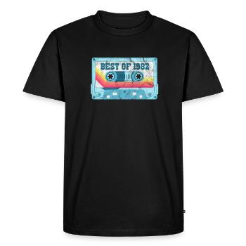 1982 - Men's Premium Organic T-Shirt - black - Front - Nico (187cm)