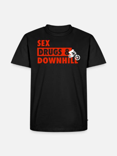 Funny Downhill Gift Idea - Men's Premium Organic T-Shirt - black