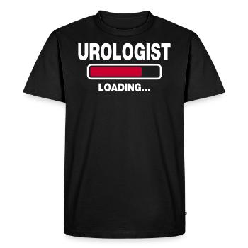 Urologist - Men's Premium Organic T-Shirt - black - Front - Nico (187cm)