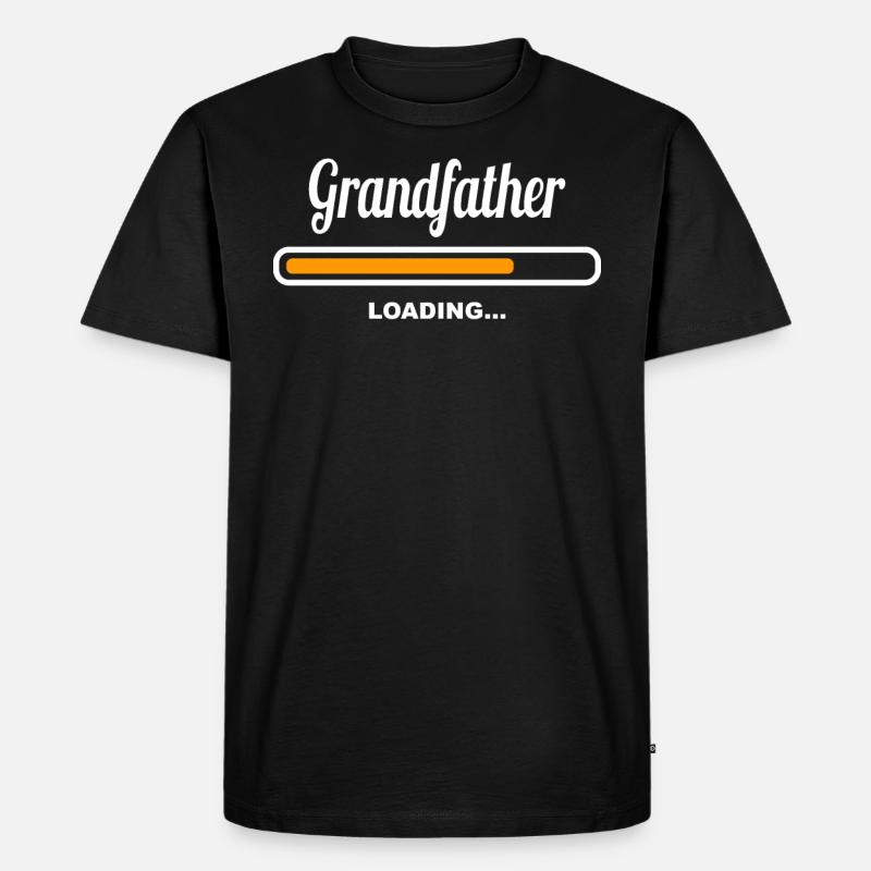 Grandfather Loading - Männer Premium Bio T-Shirt - Schwarz
