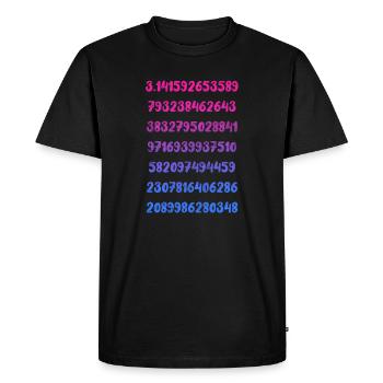 Mathematics - Men's Premium Organic T-Shirt - black - Front - Nico (187cm)