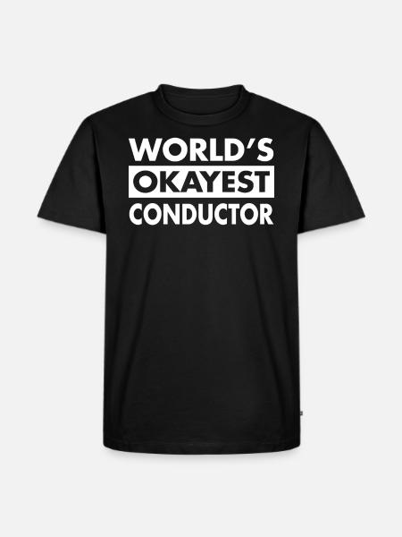 FUNNY CONDUCTOR TSHIRT - Men's Premium Organic T-Shirt - black