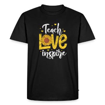 Enseignant Enseignant - T-shirt Premium bio Homme - noir - Devant - Nico (187cm)
