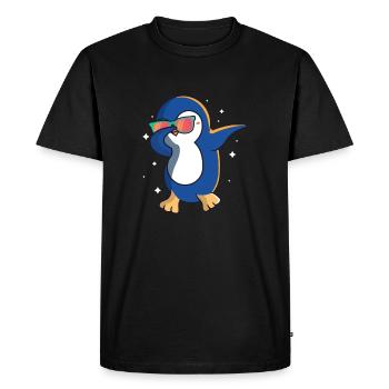 Penguin Ice South Pole Penguin Snow Bird Gift - Men's Premium Organic T-Shirt - black - Front - Nico (187cm)