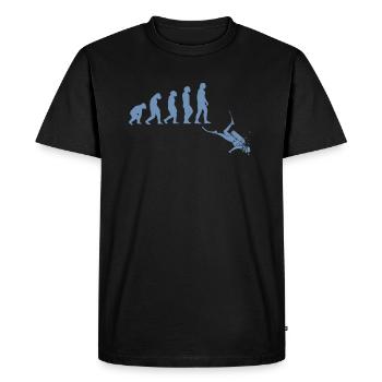 Diver Evolution Tshirt - Men's Premium Organic T-Shirt - black - Front - Nico (187cm)