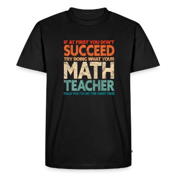 Mathematics - Men's Premium Organic T-Shirt - black - Front - Nico (187cm)