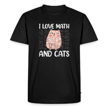 Mathematics - Men's Premium Organic T-Shirt - black - Front - Nico (187cm)