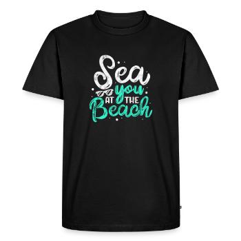 Vacances à la plage Été Soleil Mer Cadeau de vacances - T-shirt Premium bio Homme - noir - Devant - Nico (187cm)