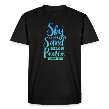 Plage - T-shirt Premium bio Homme - noir - Devant - Nico (187cm)