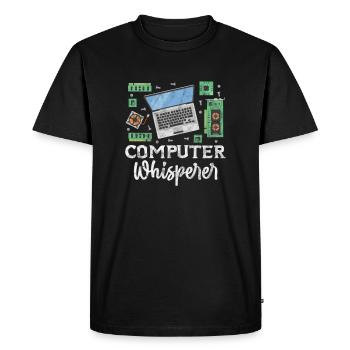 Computer Nerd Programmeur PC Cadeau informatique - T-shirt Premium bio Homme - noir - Devant - Nico (187cm)