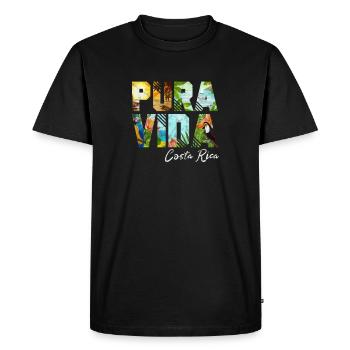 Costa Rica Vacances Amérique Centrale Pura Vida Cadeau - T-shirt Premium bio Homme - noir - Devant - Nico (187cm)