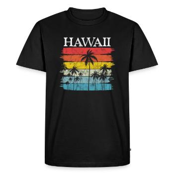 Hawaii Vacation Aloha Summer Hawaiian Gift - Men's Premium Organic T-Shirt - black - Front - Nico (187cm)