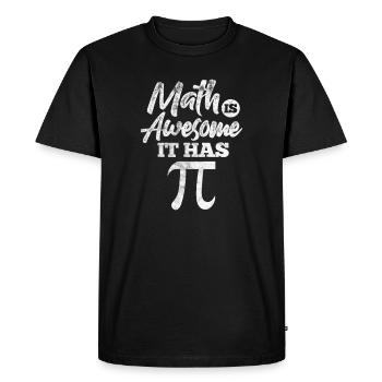 Mathematics - Men's Premium Organic T-Shirt - black - Front - Nico (187cm)