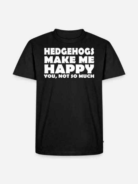 Funny Hedgehog Shirt - Men's Premium Organic T-Shirt - black