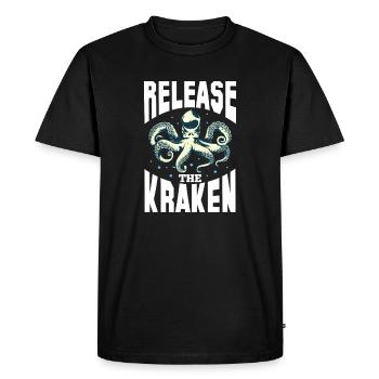 Octopus - Men's Premium Organic T-Shirt - black - Front - Nico (187cm)