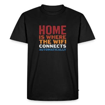 Computer - Men's Premium Organic T-Shirt - black - Front - Nico (187cm)