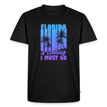 Florida - Men's Premium Organic T-Shirt - black - Front - Nico (187cm)