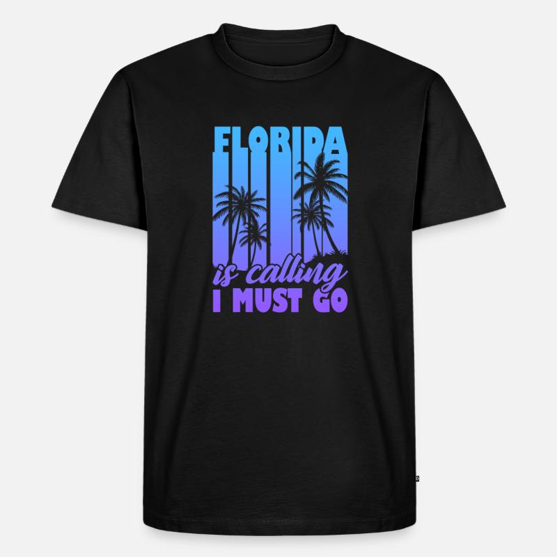 Florida - Männer Premium Bio T-Shirt - Schwarz