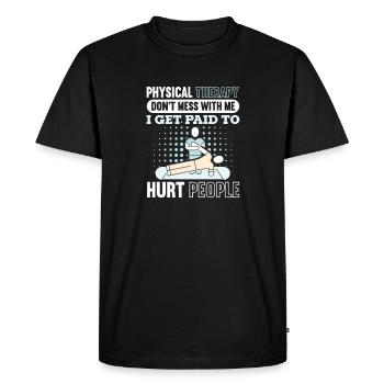 Physiotherapist - Men's Premium Organic T-Shirt - black - Front - Nico (187cm)
