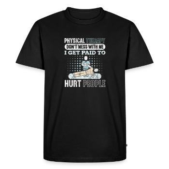 Physiothérapeute Physiothérapie Physio Cadeau - T-shirt Premium bio Homme - noir - Devant - Nico (187cm)