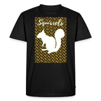 Burunduki Squirrel Tshirt - Men's Premium Organic T-Shirt - black - Front - Nico (187cm)